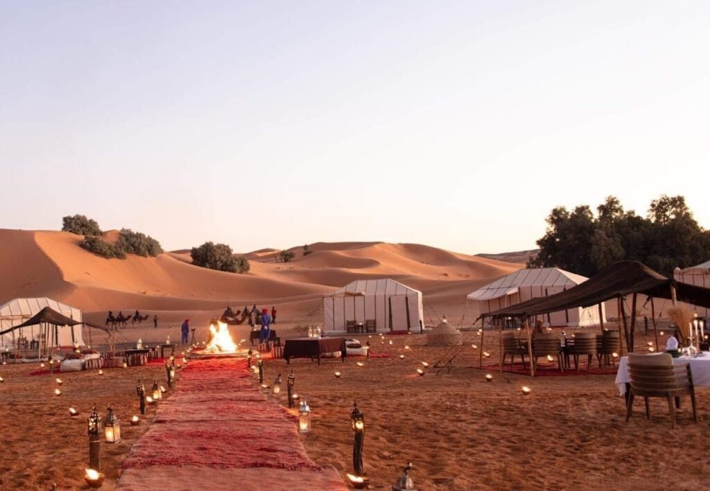 Where to stay during camping in Merzouga.